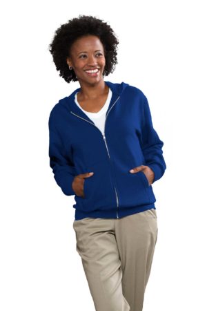 Unisex Full-Zip Hooded Fleece Sweatshirt - Dark Royal