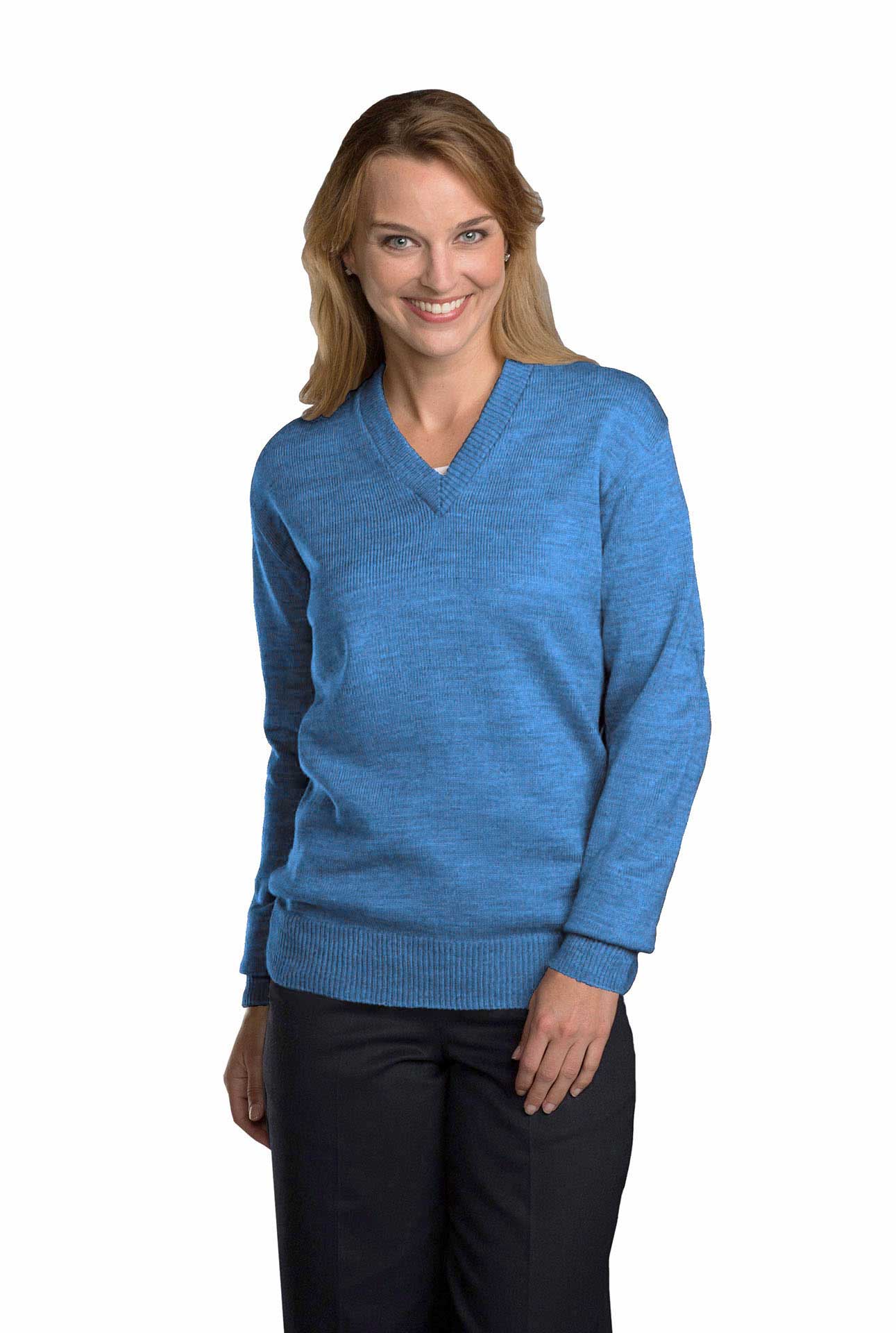 Unisex VNeck Pullover Jersey Knit Sweater Career Apparel