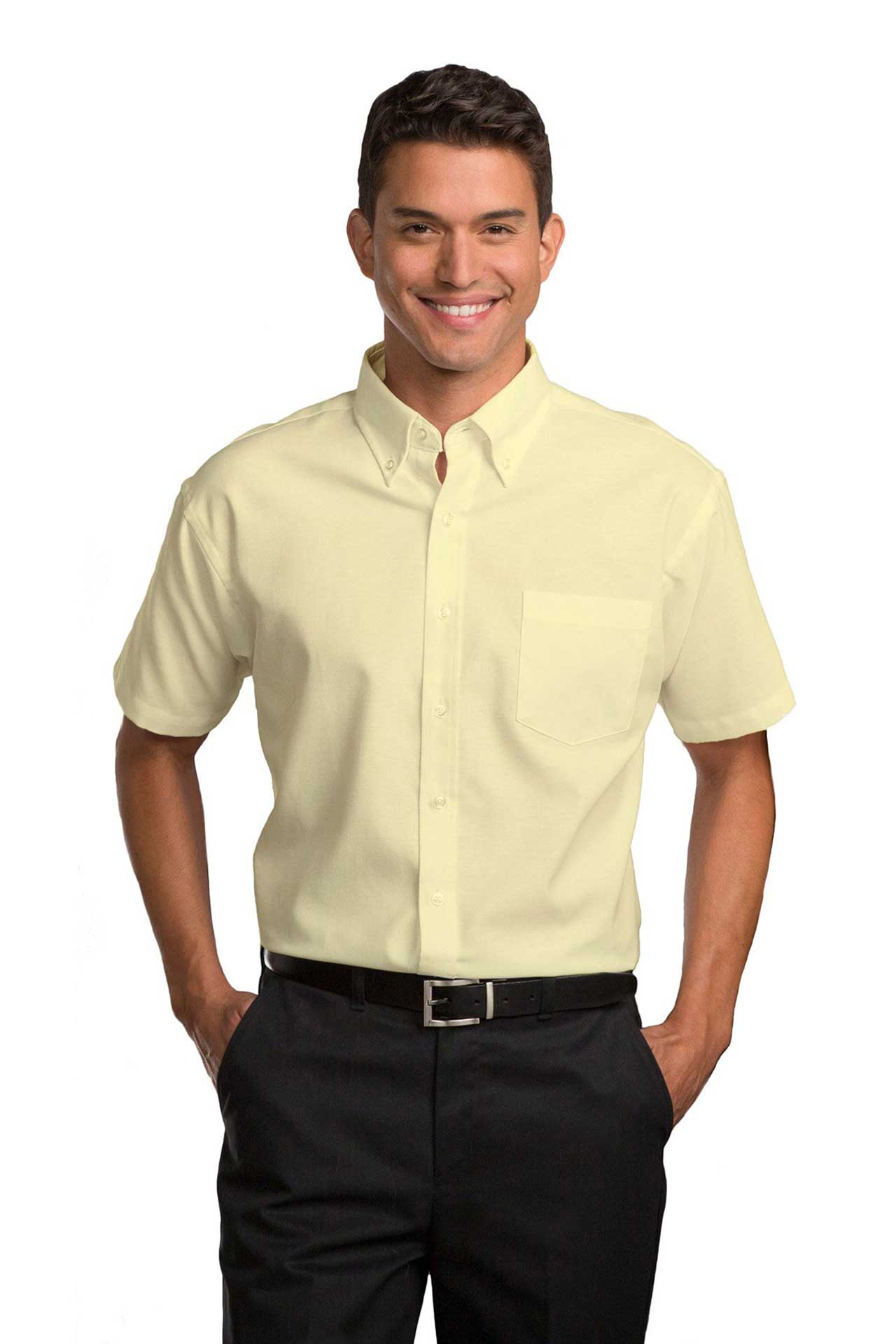 Men s Short Sleeve Oxford Shirt Career Apparel