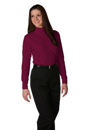 Unisex Jersey Knit Turtleneck - Wine