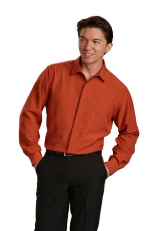 Men's Hospitality Shirt, Pointed Collar - Rust