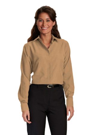 Women's Hospitality Blouse, Pointed Collar - Wheat