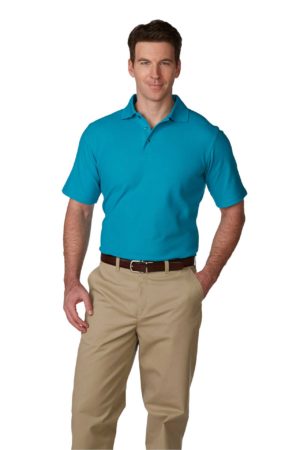 Unisex Pique Polo Shirt, Short Sleeves, Hemmed - Tulane Jade