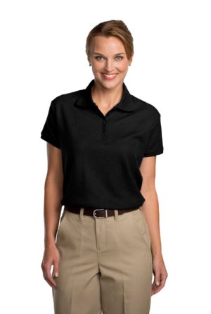 Women's Pique Polo Shirt - Black