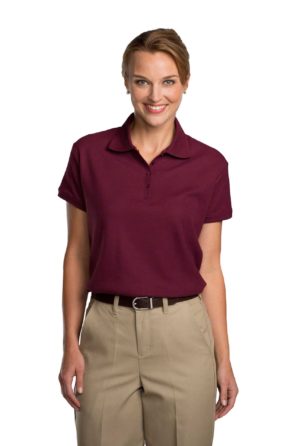 Women's Pique Polo Shirt - Wine