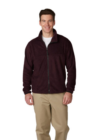 Unisex Zip-Front Fabri-Tech Fleece Jacket - Wine
