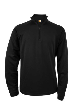 Unisex Performance Moisture-Wicking Quarter-Zip Pullover - Black