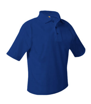 Unisex Pique Polo Shirt, Short Sleeves, Hemmed - Dark Royal
