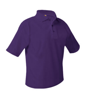 Unisex Pique Polo Shirt, Short Sleeves, Hemmed - Tulane Purple